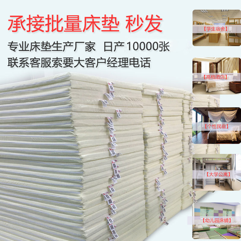 P66D Three-Legged Bird Sponge Mattress 1.5m1.8m Thickeneded High-Density Hard Student Dormitory Single and Double Memory Hotel Soft