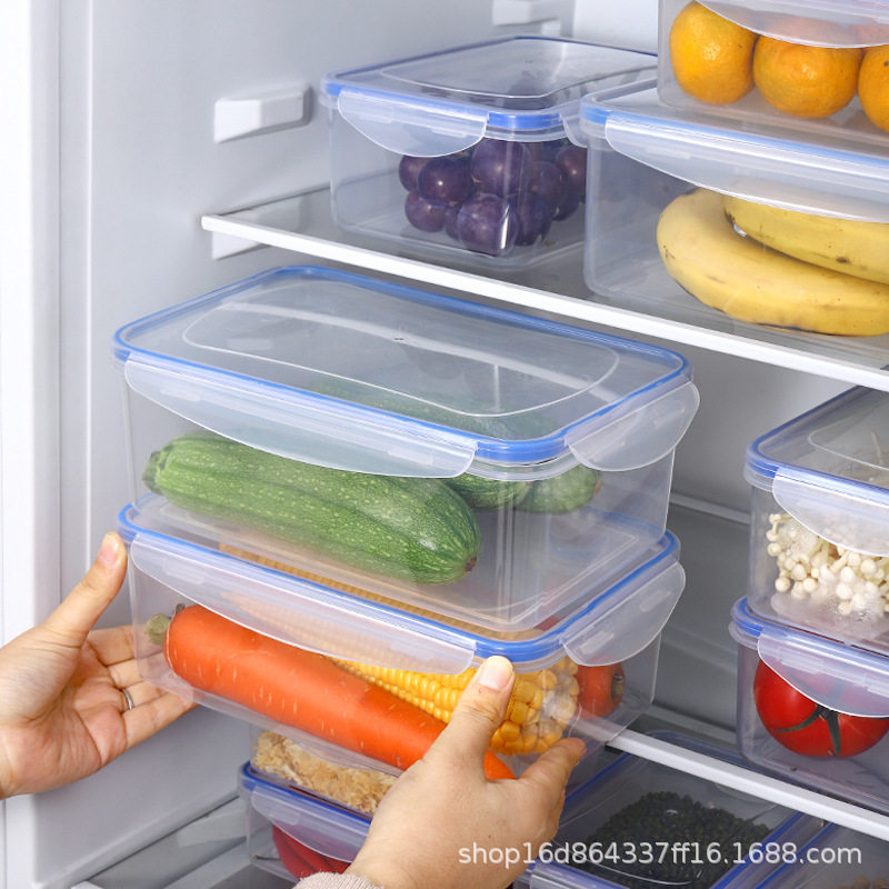 Fresh-Keeping Box Set for Refrigerator, Food-Grade Sealed Kitchen Storage Containers, Transparent Storage Boxes with Lids