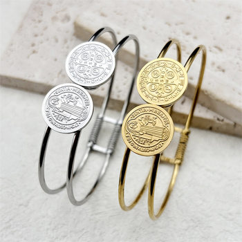 Cross-Border Middle Eastern Saint Ben Nidic Fashionable Personality Exquisite Stainless Steel Bracelets Jewelry Hand Jewelry Wholesale