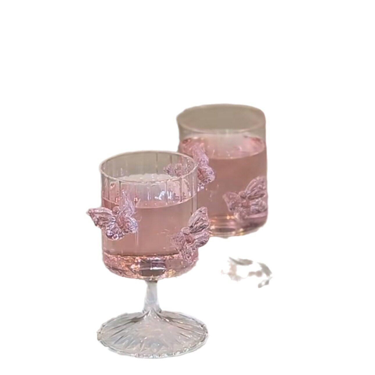 Original Designer Goblet Ins High-value Butterfly Wine Glass Butterfly Water Glass Champagne Wine Glass Cocktail Glass