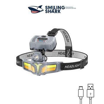 Cross-Border New Outdoor Lighting Strong Light Induction Headlight Super Bright Night Fishing Head-Mounted Work Light Lightweight Rechargeable Extra Long