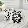 Simple Black and White Checkered Sofa Nordic Style Pillow Cushion Polka Dot Pumpkin Cute Light Luxury B&B Living Room Cushion