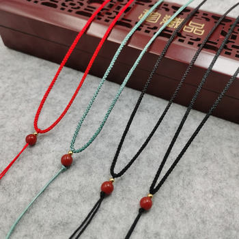 String Pendant Lanyard Jade Rope Hand-woven Jade Necklace Rope Neck Pendant Rope Adjusting Ornament Lanyard