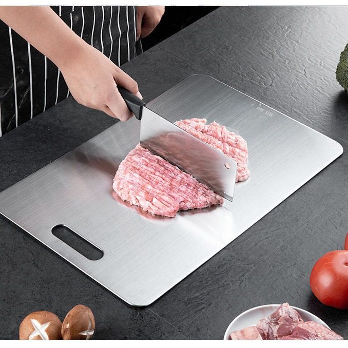 Mildew-Resistant Stainless Steel Double-Sided Cutting Board, Household Cutting Board, 316 German Extra-Thick 316 Cutting Board, Chopping Board