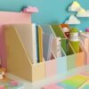 Children's Desktop Bookshelf, Student Test Paper Storage Rack, Wooden Classification Folder Organizer, Combination Rack, Storage Picture Book