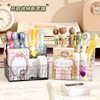 TikTok Desktop Transparent Storage Box Remote Control Cosmetic Box Office Stationery Multifunctional Storage Box Storage Rack