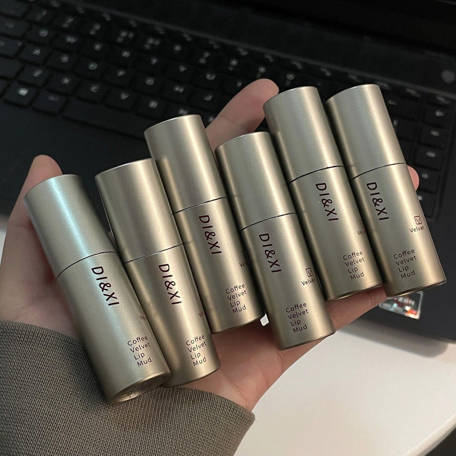 Dixi Small Silver Tube Lip Glaze Velvet Matte Whitening Lip Mud Girl Natural Versatile Live Broadcast New Makeup Wholesale