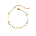 Golden pig nose bracelet 17+5cm