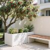 Outdoor Three-Dimensional Flower Box, Plastic-Wood Bench Combination, Planting Box, Park Courtyard, Commercial Street, Wrought Iron Finished Flower Bed, Flower Trough