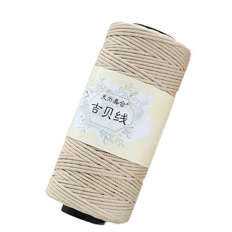 1.5mm Round Strand Hollow Cotton Wool Medium Thick Cotton and Linen Thread Handmade DIY Knitting Hook Bag Hook Hat Cushion Thread