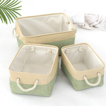 Cotton and Linen Storage Basket, Household Sundries Storage Supplies, Modern Simple Storage Box, Toy Storage Basket, Supply of Dirty Clothes