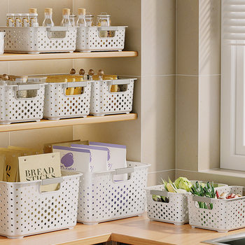 Plastic Storage Basket Wholesale Desktop Sundry Storage Box Kindergarten Toy Storage Box Kitchen Snack Storage Basket