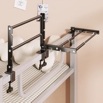 Dormitory Bedside Clothes Rack Bedside Storage Rack Student Dormitory Clothes Drying Rod Hanging Clothes Artifact Upper Bunk Storage Rack