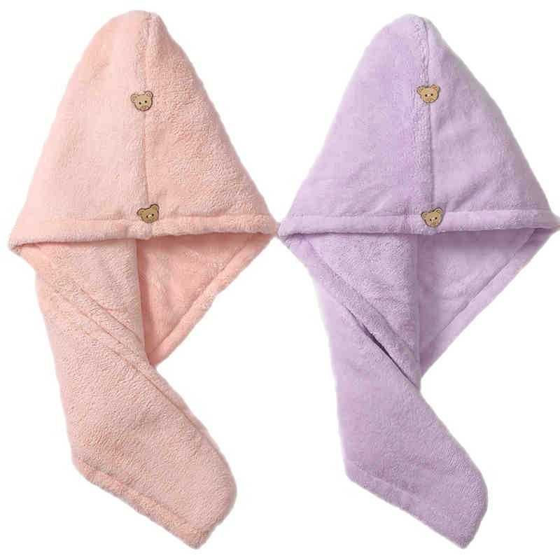 Double-Layer Thickeneded Hair Drying Cap for Women, Thickeneded Strong Water-Absorbent Quick-Drying Turban, Hair Scrubbing Towel, New Hair Drying Towel, Shower Cap