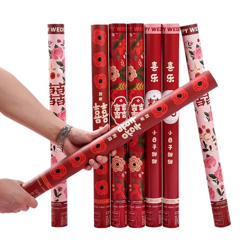Cannon Fireworks Tube Live Broadcast Room Fireworks Cannon Wedding Supplies Manufacturer Wedding Cannon Opening Petals Rain Feathers