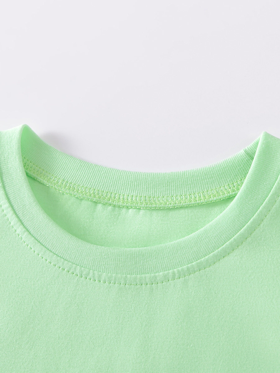 Gaun anak perempuan gaya musim gugur lengan panjang kartun, gaun anak