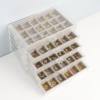 5/6-Layer Multi-Grids Plastic Velvet Storage Box Transparent Drawer-Type Jewelry Jewelry Earrings Ring Jewelry Storage