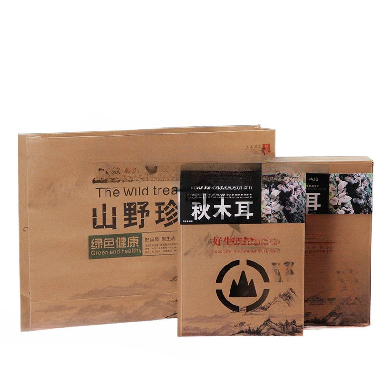 Morel Packaging Box Black Fungus Packaging Gift Box Mushroom Mushroom Mushroom Tricholoma matsutake Gift Box Northeast Specialty