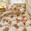 Ins Style Milk Velvet Winter Four-piece Set Student Dormitory Faleel Velvet Bed Three-piece Set Quilt Cover Cartoon Bear Bed Sheet