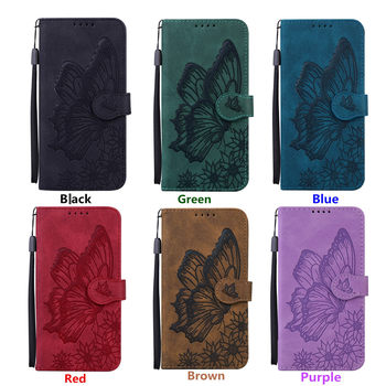 Suitable for iPhone16ProMax Butterfly Embossed Phone Leather Case Apple 15 Flip Card Vintage Protective Case 13