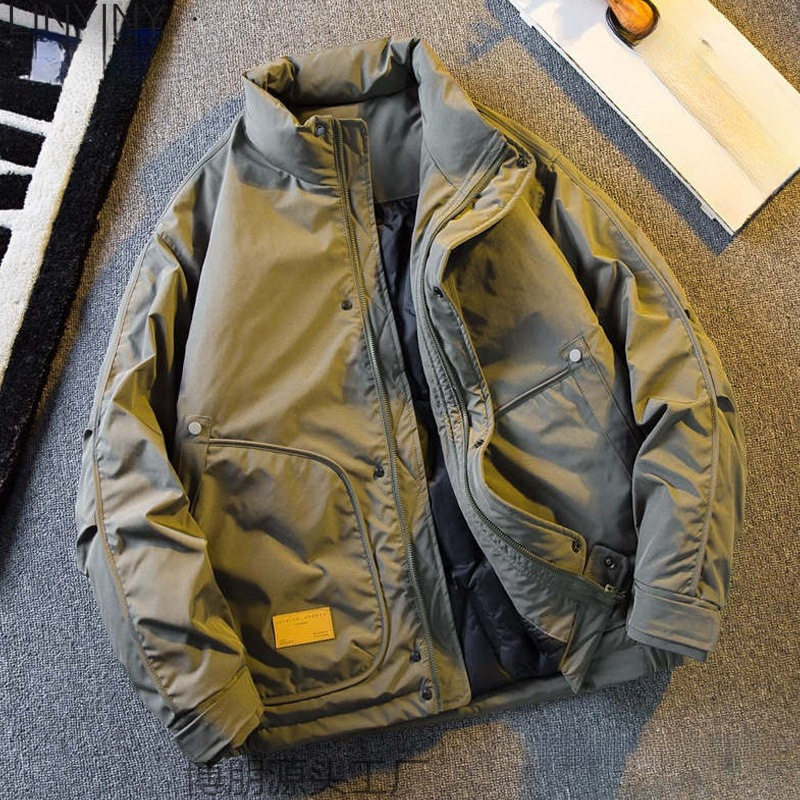 2025 American Retro Stand-Up Collar down Jacket Men's Winter Style Handsome Warm Casual Versatile Jacket