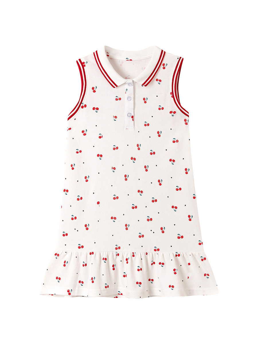 Summer Sleeveless Girls' Dress, Cute Sweet Kids' Skirt, Casual Kids' Dress