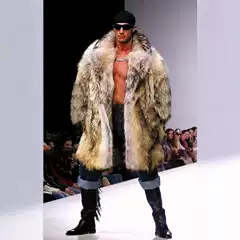 European and American Manufacturers Wholesale Men's Fur Coats, Imitation Raccoon Fur Long Coats, Suit Collar, Artificial Fur, Thickened for Cold Protection