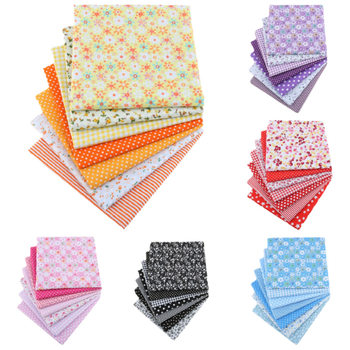 7 pieces of cotton handmade diy patchwork fabric plain cotton cotton printed cloth small floral cloth group cloth head spot