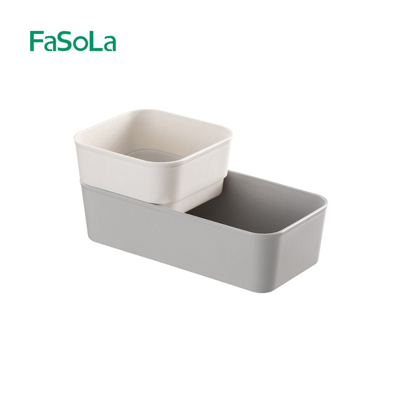 FaSoLa Household Vegetable Washing Basin Multi-functional Draining Storage Box Kitchen Living Room Washing Fruit Basin pp Double-layer Draining Basket