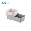 FaSoLa Household Vegetable Washing Basin Multi-functional Draining Storage Box Kitchen Living Room Washing Fruit Basin pp Double-layer Draining Basket