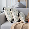 Modern Minimalist Living Room Stripesd Tassel Sofa Pillow Scandinavian B&B Bay Window Pillow Bedroom Bedside Cushion Waist Pillow