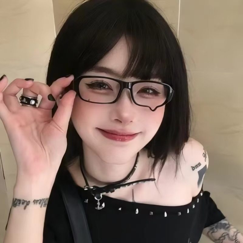 Crying Glasses Frame Japanese Style Cosplay Anime Tear Glasses Influencer Picks Lensless Teardrop Decorative Glasses Frame