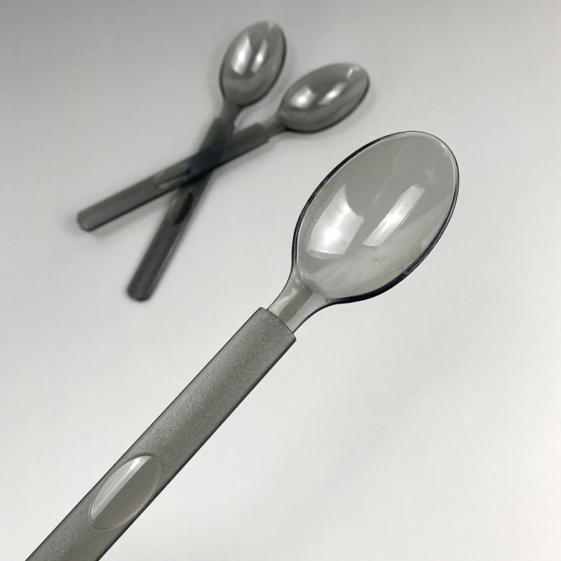 Wholesale disposable spoon thickened long handle plastic spoon tableware spoon high temperature resistant soup spoon dessert restaurant commercial upscale
