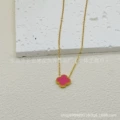 Pink double-sided mother-of-pearl