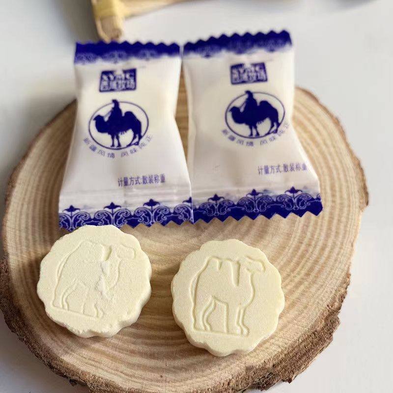 Xinjiang camel milk tablets 158g individually packaged sea buckthorn flavor probiotics camel milk tablets Western region ranch camel milk shell