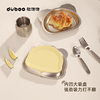 304 Stainless Steel Kidsren's Small Dinner Plate Cartoon Animal Cute Bear Tiger Fruit Plate Baby Rice Plate with Suction Cup
