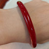 8mm round imitation cinnabar bracelet thin strip narrow Women's resin cow blood red bracelet live supply manufacturers wholesale