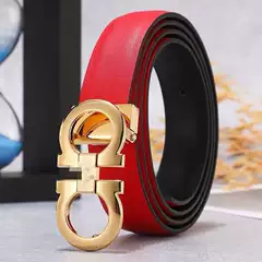 Wholesale Belts Suitable for Classic Fila Casual Fashion Business, Double-Sided Leather Without Buckle, Vintage Artistic Retro