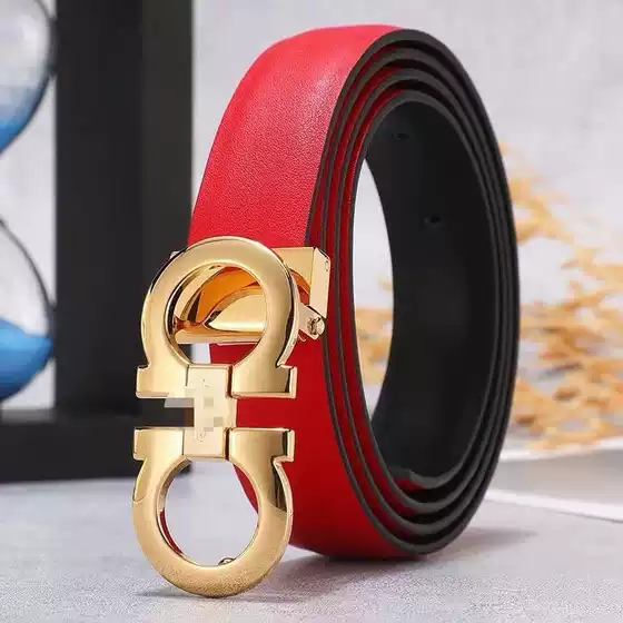 Wholesale Belts Suitable for Classic Fila Casual Fashion Business, Double-Sided Leather Without Buckle, Vintage Artistic Retro