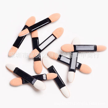 Direct supply new mini double head sponge eye shadow stick portable cotton swab disposable nail art tool suit 10 Pack