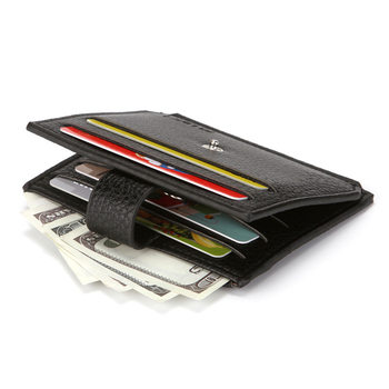 Pu Men's Pebbled Card Holder, Women's Portable Zipper Coin Purse, Small Buckle Card Holder, Bank Card Holder, Business Card Holder