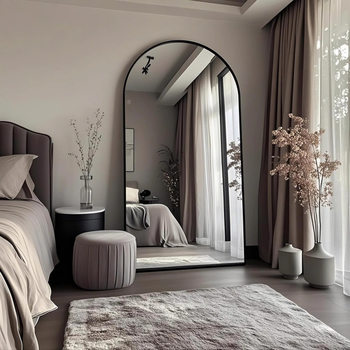 Light Luxury and High-End Full-Length Mirror for Home Floor-Standing Barber Shop Mirror Wall-Mounted High-Definition Clothing Store Fitting Mirror