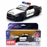 Легкосплавная модель автомобиля Caipo, детская игрушка, 1:32, полицейская машина Shelby GT350, спортивный автомобиль, звук и свет, откидывающиеся 4 двери