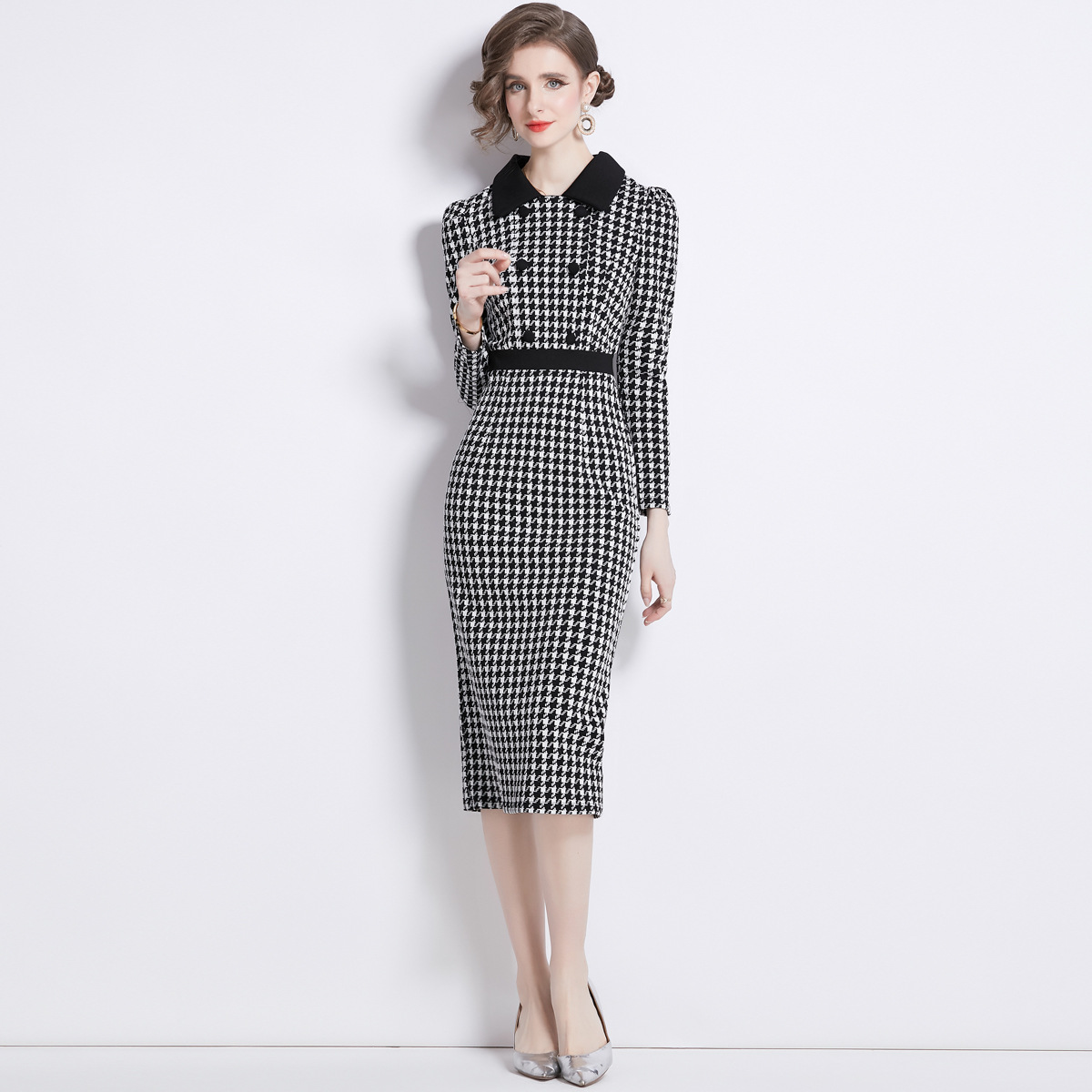 (Mới) Mã A1113 Giá 940K: Váy Đầm Liền Thân Nữ Gutdn Dáng Ôm Body Gợi Cảm Sexy Kẻ Caro Hàng Mùa Xuân Thu Đông Kẻ Caro Thời Trang Nữ Chất Liệu G03 Sản Phẩm Mới, (Miễn Phí Vận Chuyển Toàn Quốc).