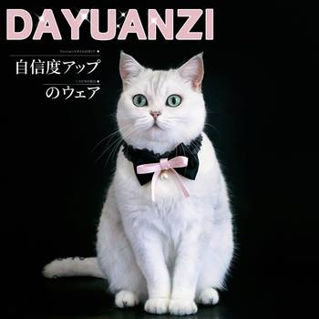 Pet Princess Bow Necklace Pearl Velvet Stretch Lace Cat Puppy Collar Birthday Adjustable Accessories