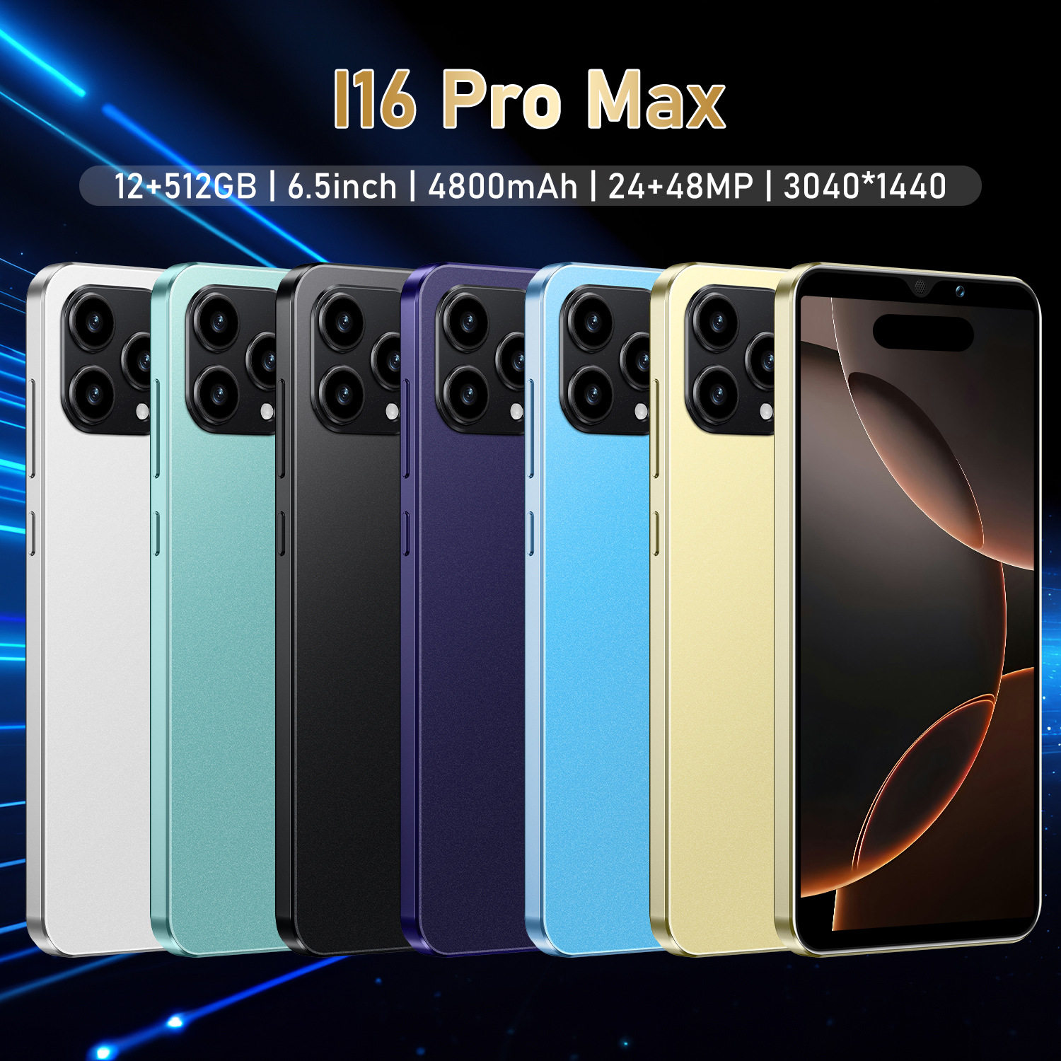 热销 低价爆款I16 Pro Max跨境手机12+512安卓速卖通OZON批发外贸