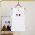White high collar red diamond