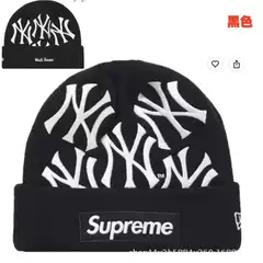 2025 New Winter Yankees Knit Hat Supreme X New York Warm Beanie Cross-Border
