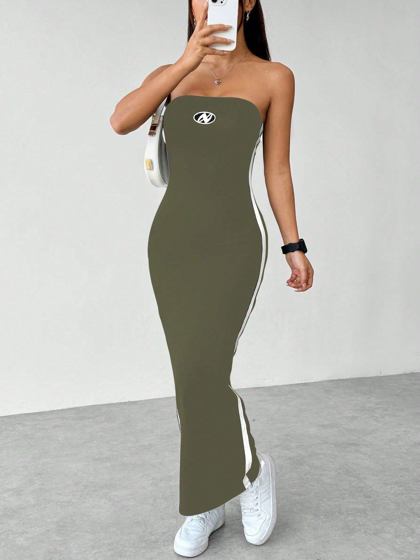 Strapless Bodycon Dress Backless Design Slim Fit Elegant Style Perfect for Parties and Events Ready to Ship