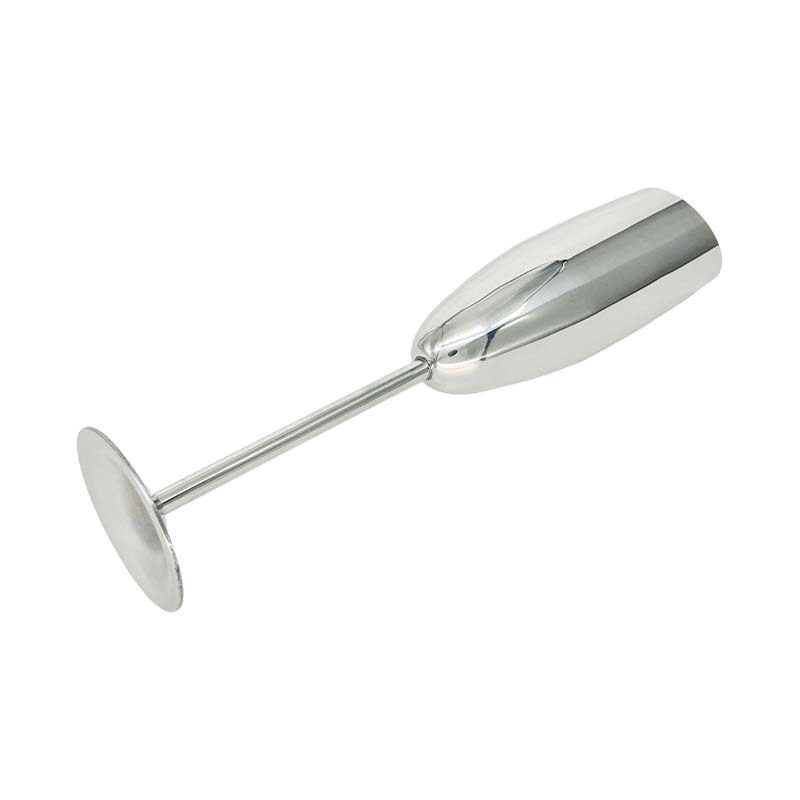 Cross-Border Bar Supplies Sparkling Wine Goblets Thickened Slanted Mouth High-End Banquet Champagne Glasses Electroplated Stainless Steel Wine Glasses